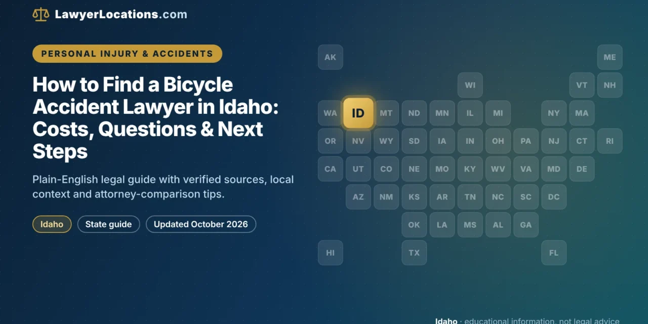 How to Find a Bicycle Accident Lawyer in Idaho: Costs, Questions & Next Steps