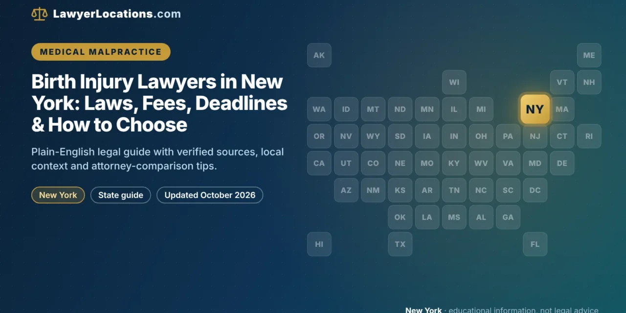 Birth Injury Lawyers in New York: Laws, Fees, Deadlines & How to Choose