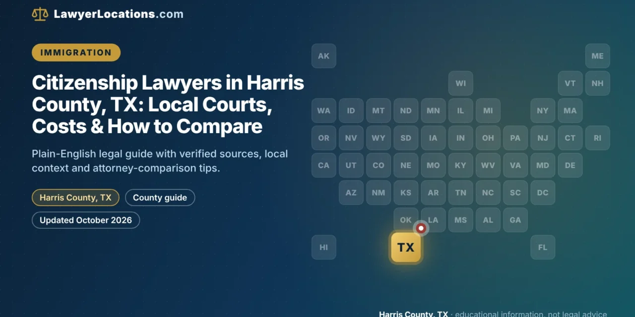 Citizenship Lawyers in Harris County, TX: Local Courts, Costs & How to Compare