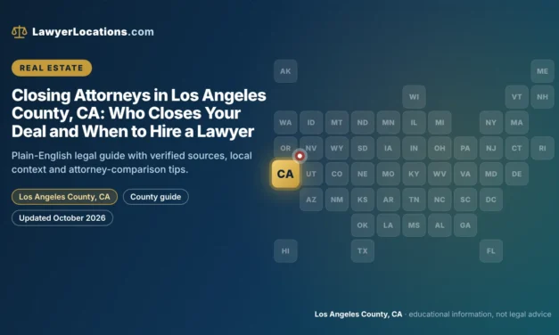 Closing Attorneys in Los Angeles County, CA: Who Closes Your Deal and When to Hire a Lawyer