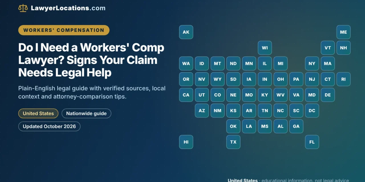 Do I Need a Workers’ Comp Lawyer? Signs Your Claim Needs Legal Help