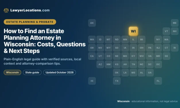 How to Find an Estate Planning Attorney in Wisconsin: Costs, Questions & Next Steps