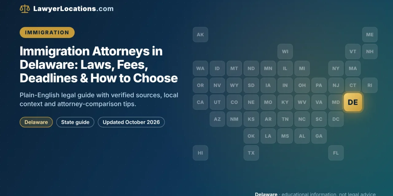 Immigration Attorneys in Delaware: Laws, Fees, Deadlines & How to Choose