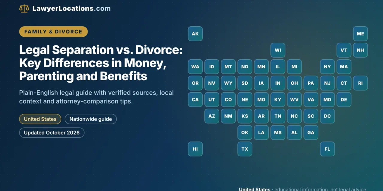 Legal Separation vs. Divorce: Key Differences in Money, Parenting and Benefits