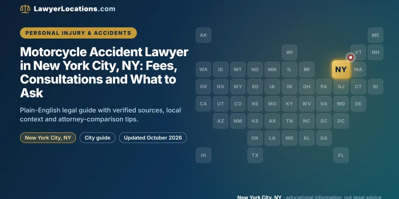 Motorcycle Accident Lawyer in New York City, NY: Fees, Consultations and What to Ask