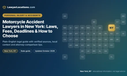 Motorcycle Accident Lawyers in New York: Laws, Fees, Deadlines & How to Choose
