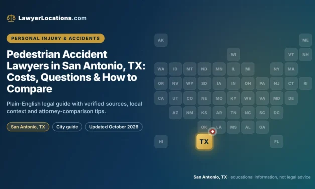Pedestrian Accident Lawyers in San Antonio, TX: Costs, Questions & How to Compare