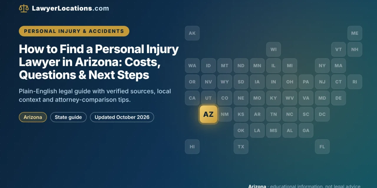 How to Find a Personal Injury Lawyer in Arizona: Costs, Questions & Next Steps