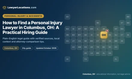 How to Find a Personal Injury Lawyer in Columbus, OH: A Practical Hiring Guide