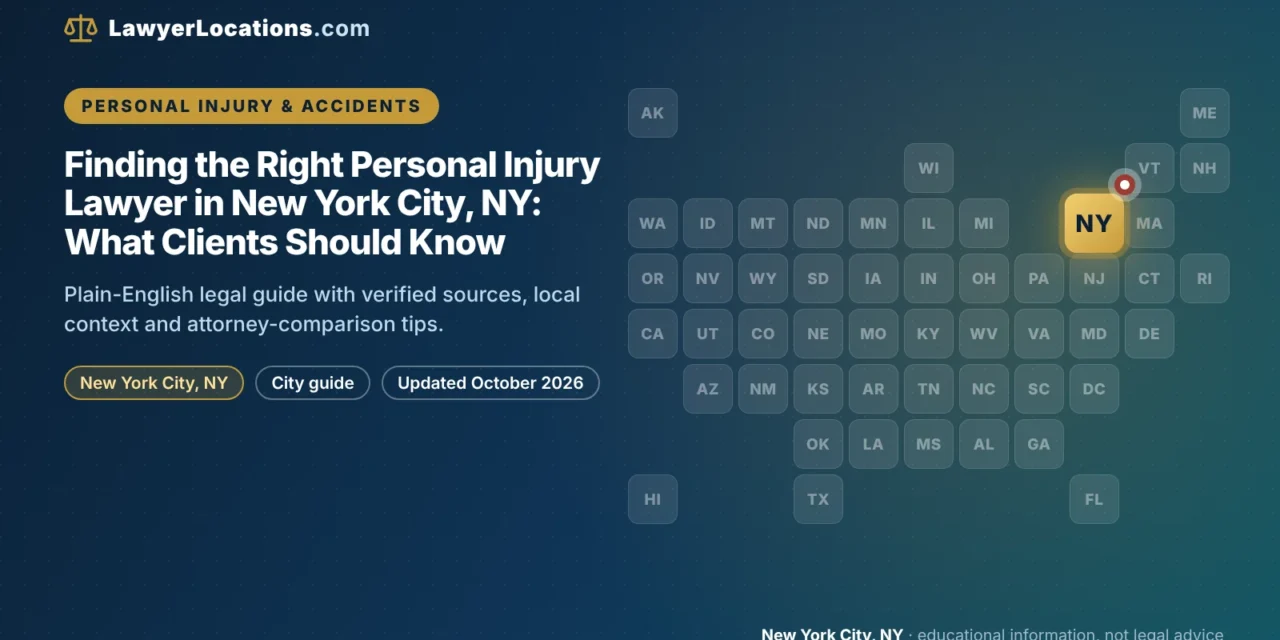 Finding the Right Personal Injury Lawyer in New York City, NY: What Clients Should Know