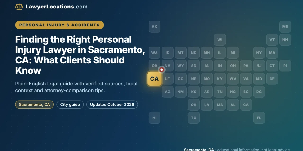 Finding the Right Personal Injury Lawyer in Sacramento, CA: What Clients Should Know