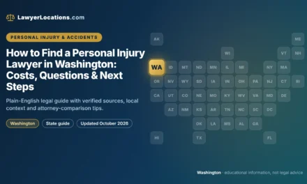 How to Find a Personal Injury Lawyer in Washington: Costs, Questions & Next Steps