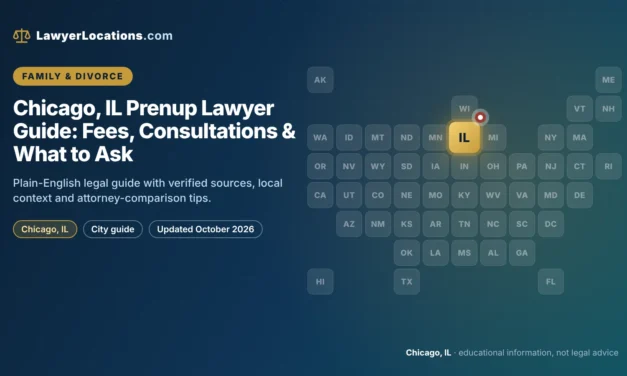 Chicago, IL Prenup Lawyer Guide: Fees, Consultations & What to Ask