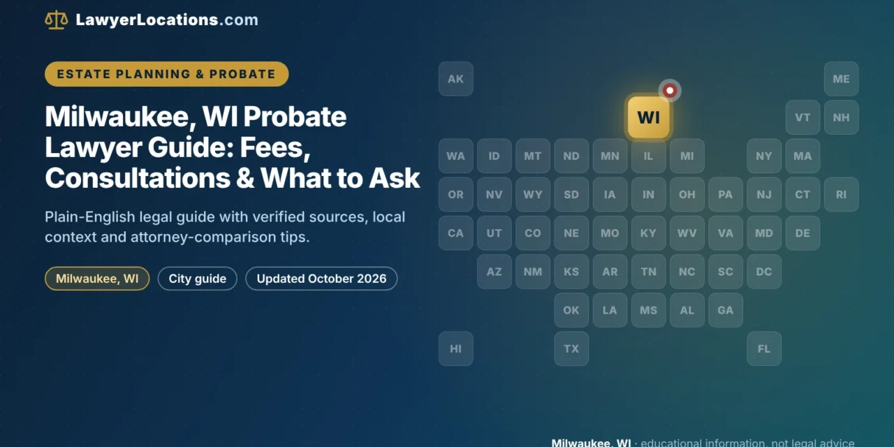 Milwaukee, WI Probate Lawyer Guide: Fees, Consultations & What to Ask
