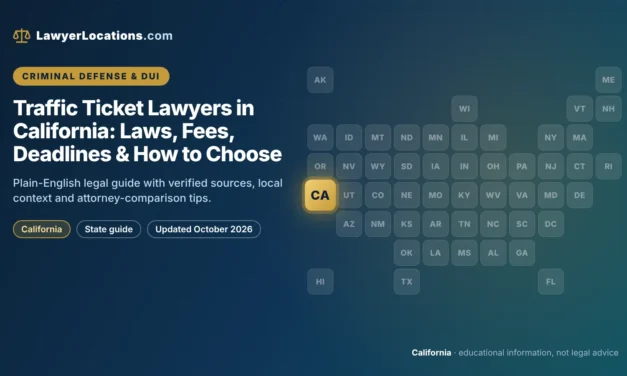 Traffic Ticket Lawyers in California: Laws, Fees, Deadlines & How to Choose