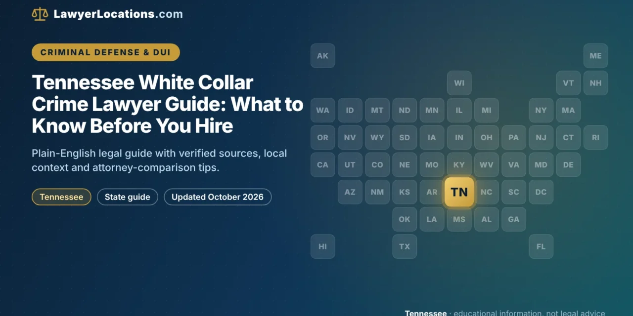 Tennessee White Collar Crime Lawyer Guide: What to Know Before You Hire