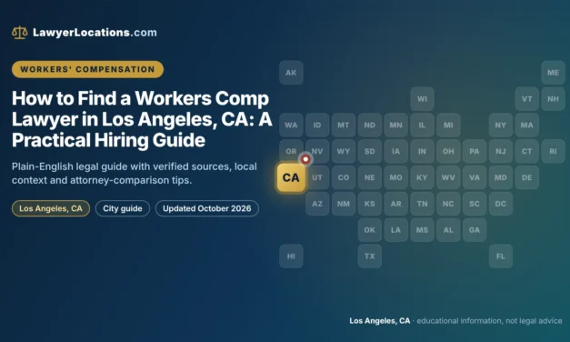 How to Find a Workers Comp Lawyer in Los Angeles, CA: A Practical Hiring Guide
